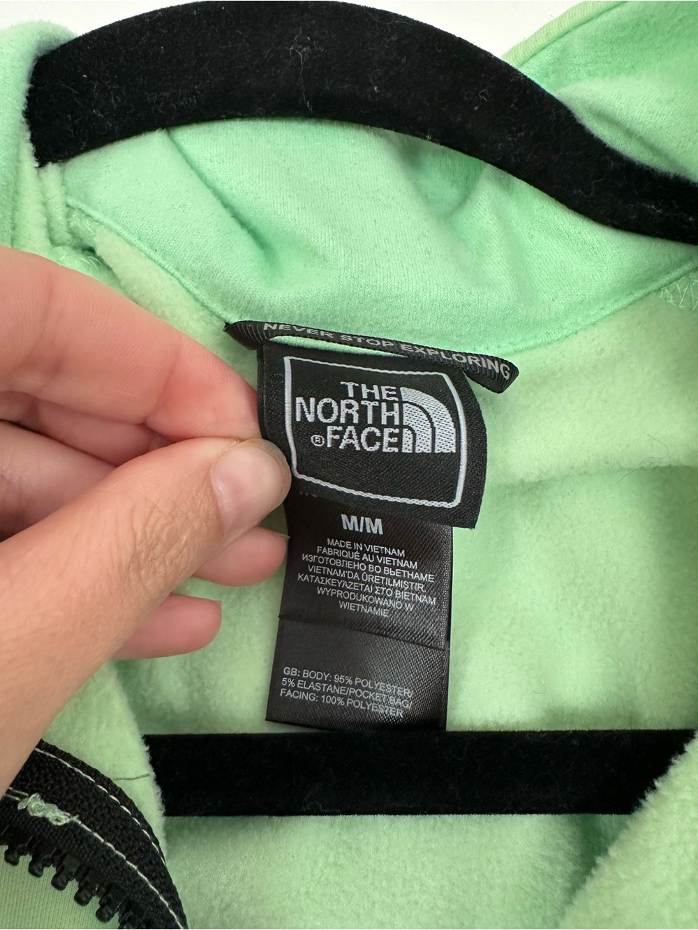 The North Face Black Shell Jacket with Mint Liner - Women's jacket Coat - Picture 4 of 4